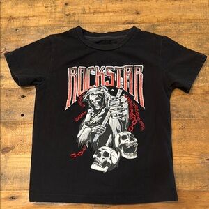 Black and Red Monster Graphic Tee Short Sleeve